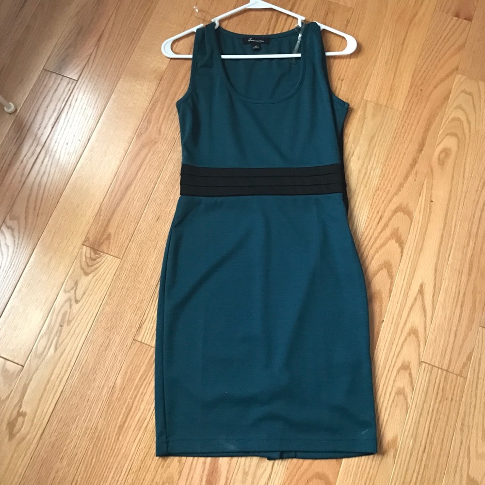 Dark teal and blue dress