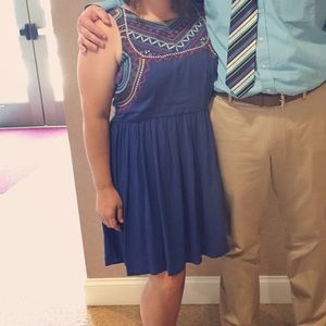 Xhilaration purple sleeveless dress Aztec stitch