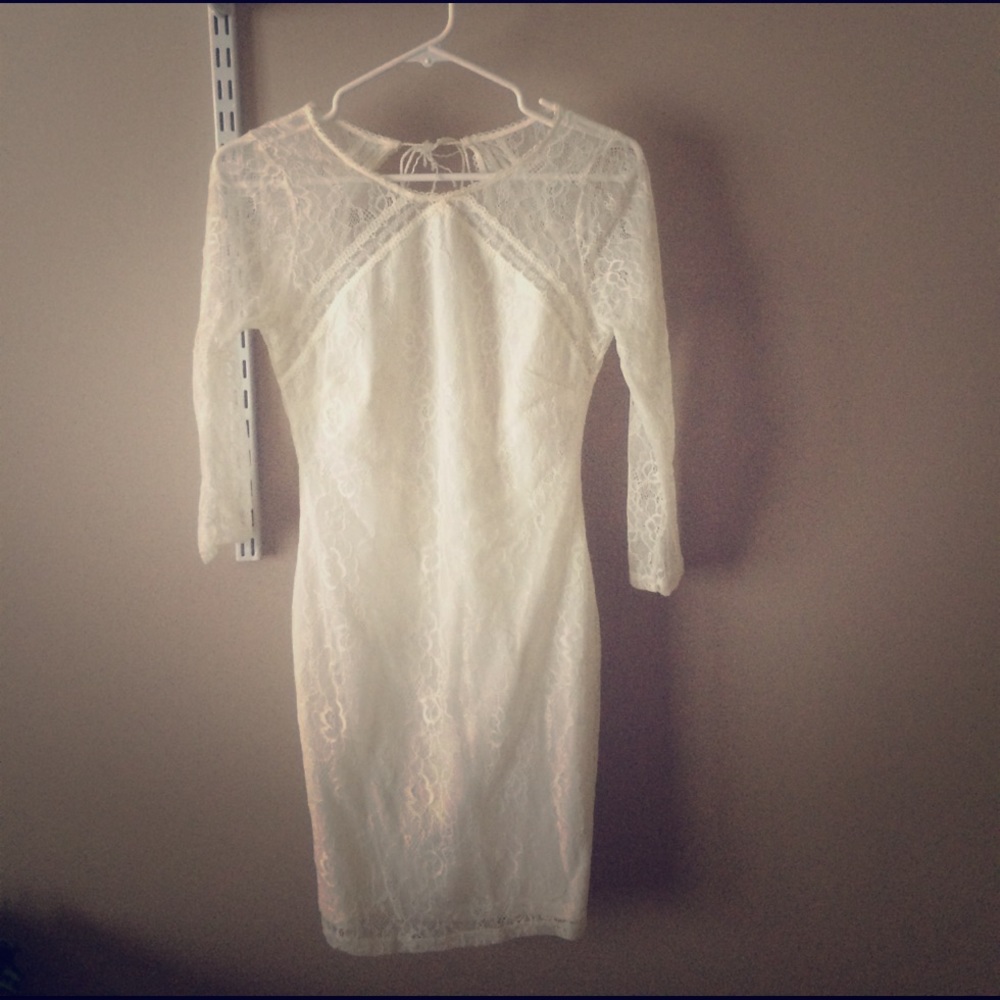 White cocktail dress size medium