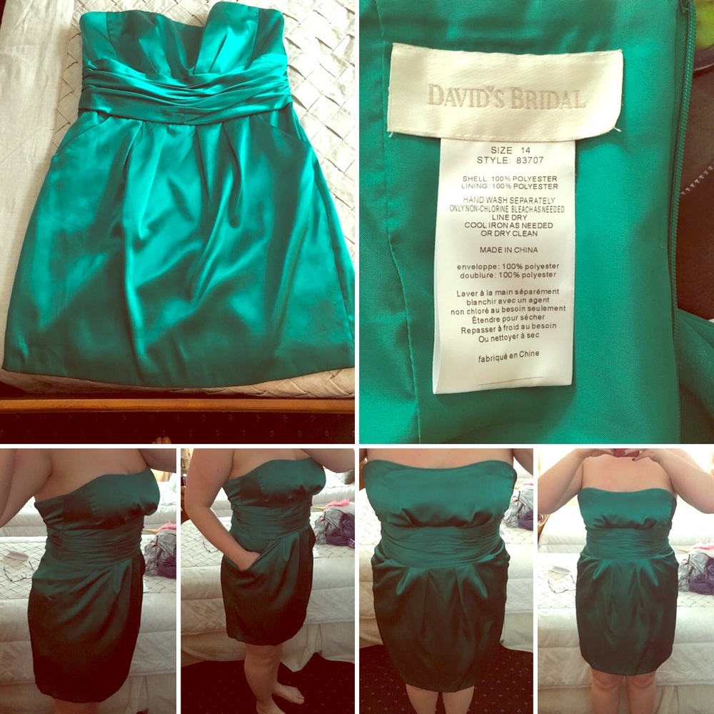 GORGEOUS GREEN COCKTAIL DRESS Davids Bridal