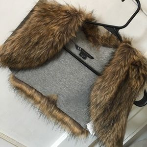 ARMANI EXCHANGE Faux fur bolero