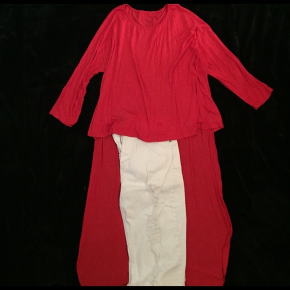 Red High/Low top - Picture 2 of 2