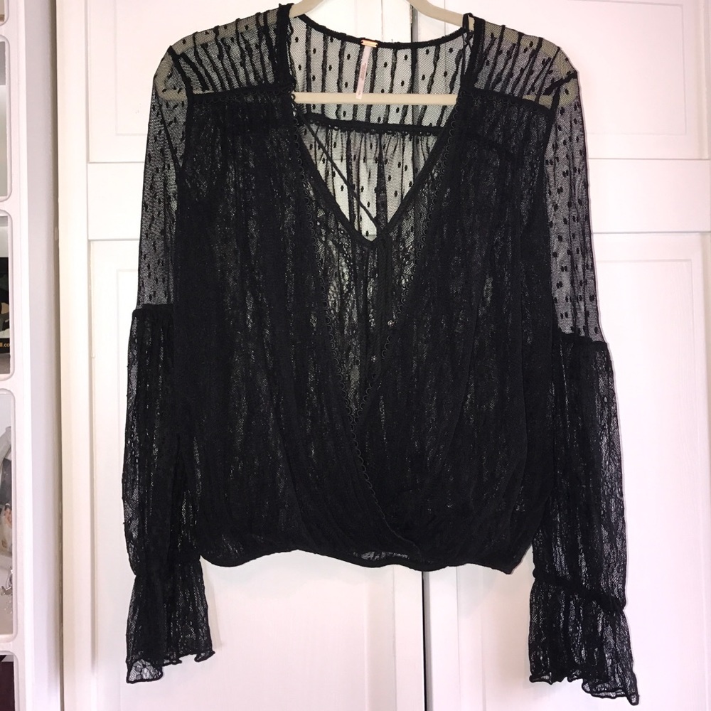 Lace free people top