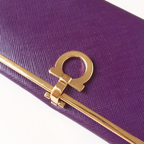 sold💜Authentic Salvatore Ferragamo Purple Wallet - Picture 2 of 5