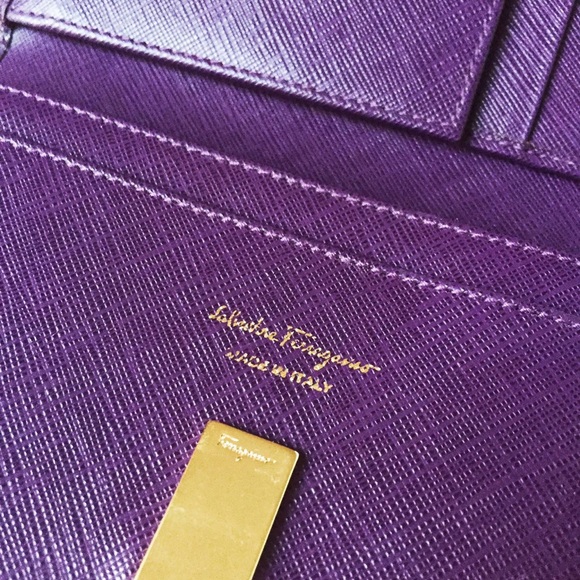 sold💜Authentic Salvatore Ferragamo Purple Wallet - Picture 3 of 5