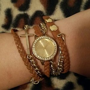 Wrap around bracelet watch