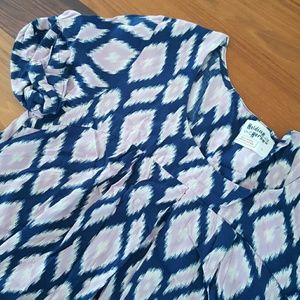 Anthopologie Lilac & Navy Ikat Tunic w/Pockets!