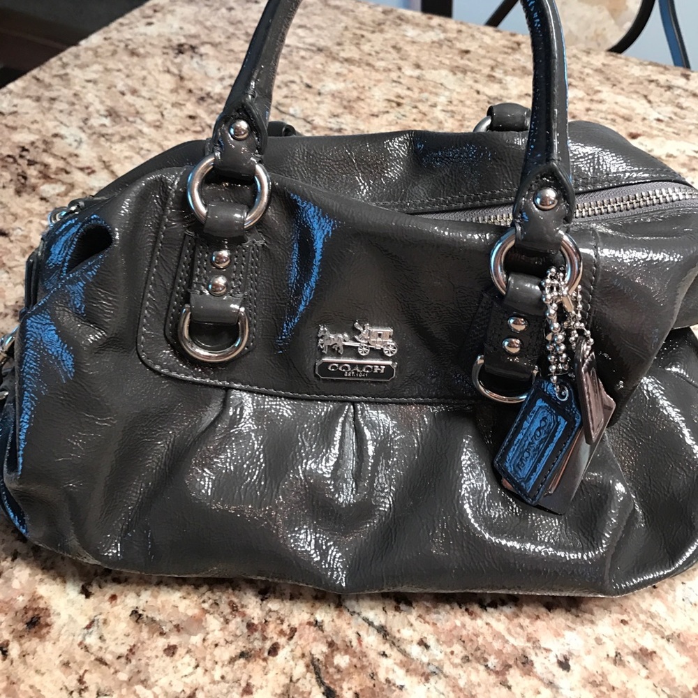 Coach Madison Patent Leather Satchel Bag