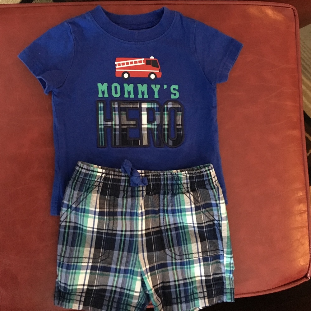 Two piece short set.  Size 9 months