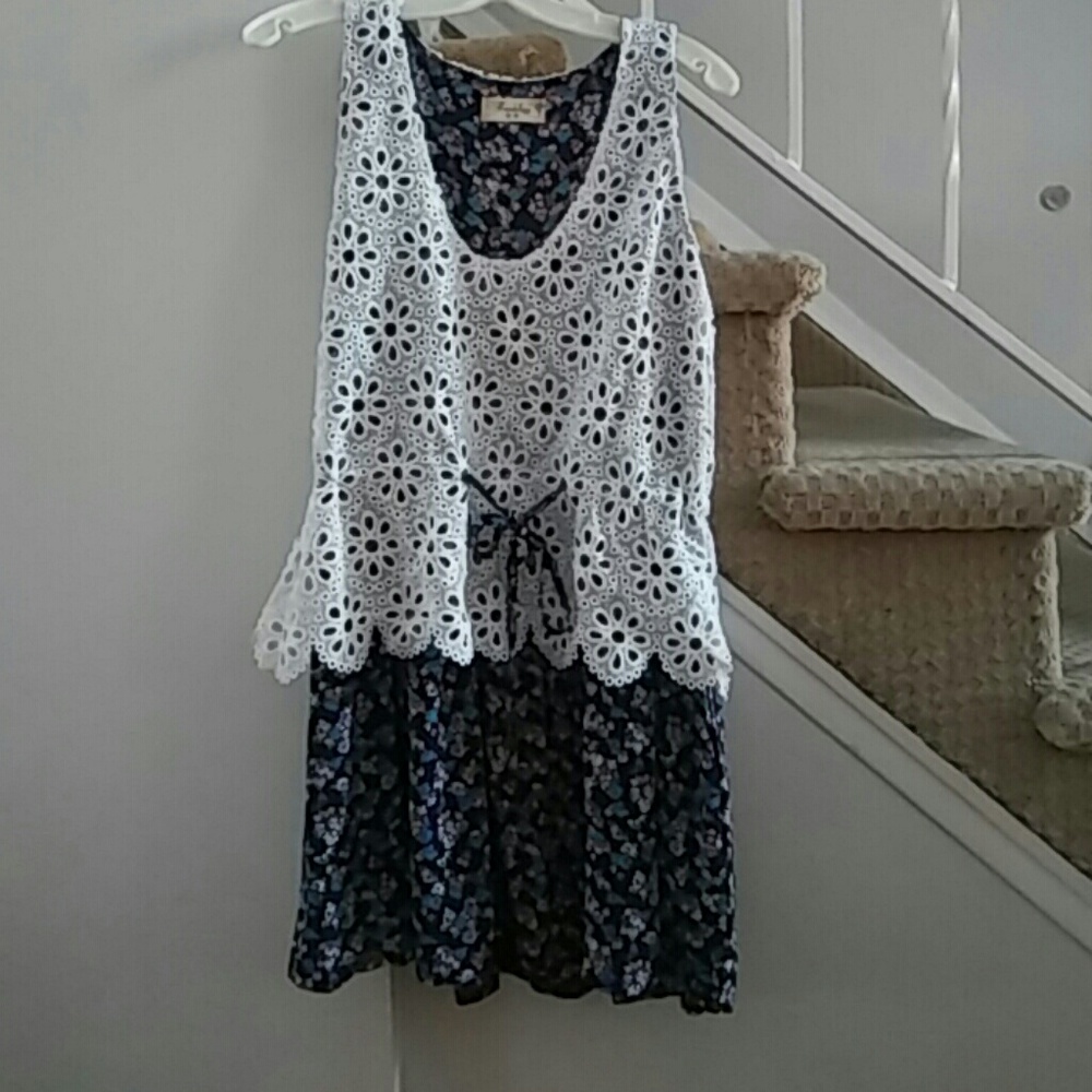 Flower printed & green dress