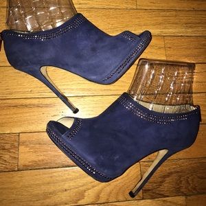 Jimmy Choo blue suede booties