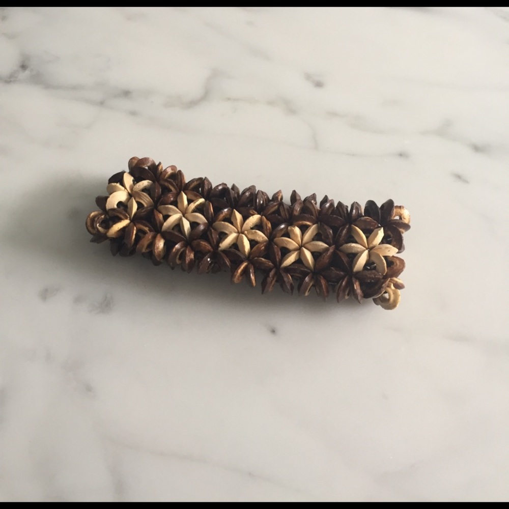 Wood bead bracelet