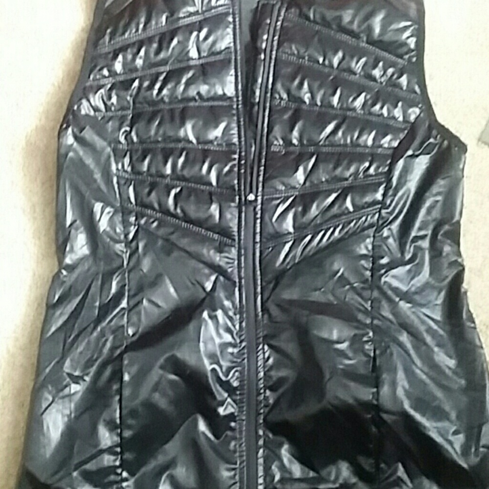 Black shiny vest