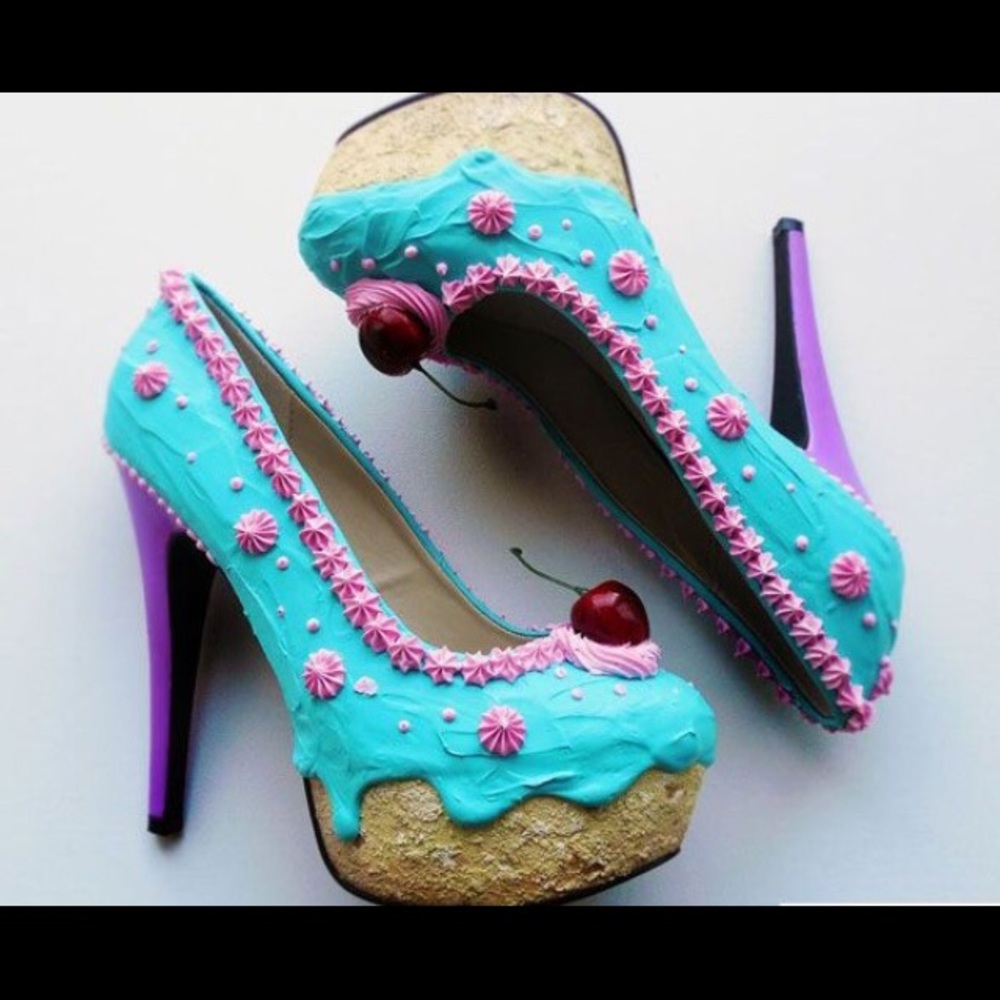 Custom made cake and ice cream shoes!
