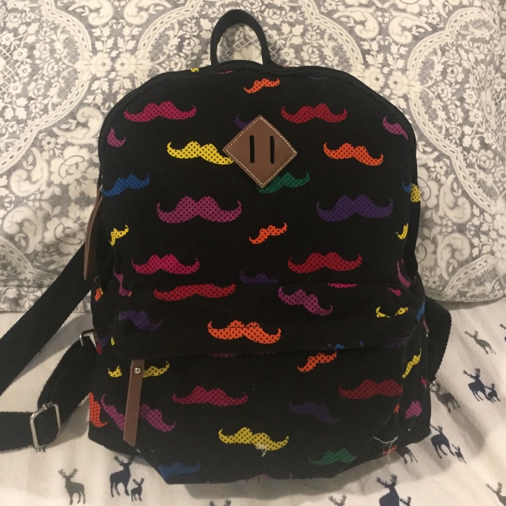 Mustache backpack by Candies colorful mustaches