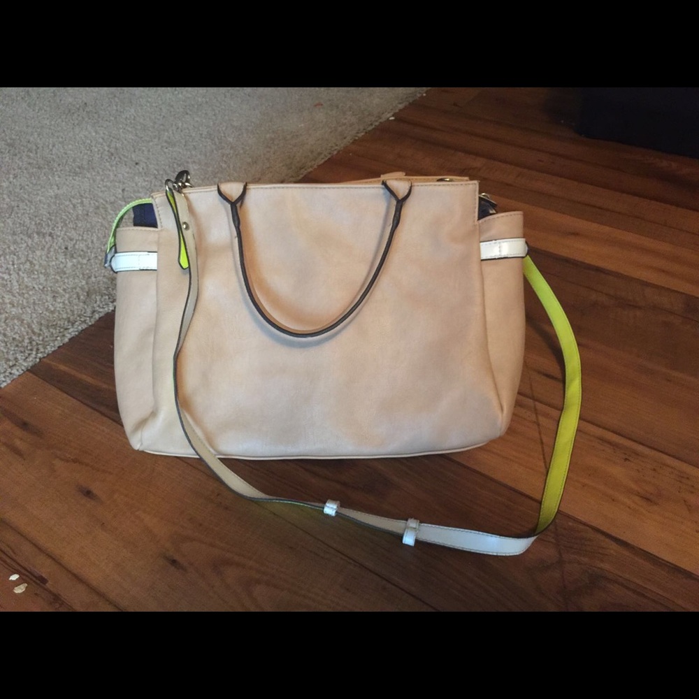 Faux leather handbag