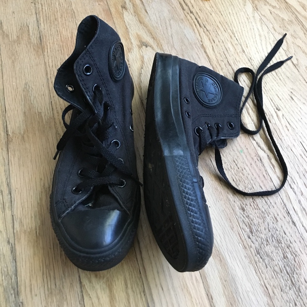 Black high top Converse