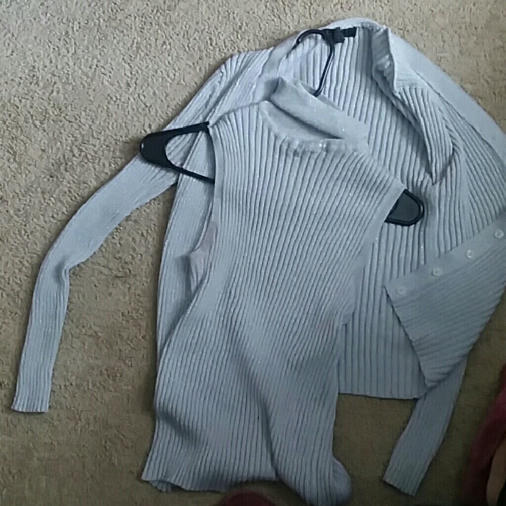 2 piece sweater set md jacket LG turtle sweater