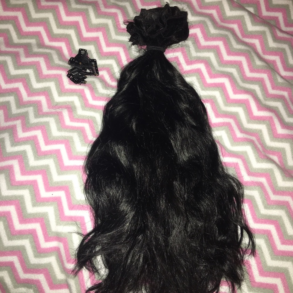 18in human hair extensions jet black