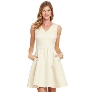 Vineyard Vines Dresses - Vineyard Vines Gold Jaquard Fit and Flare Dress Vineyard Vines Dresses - Vineyard Vines Gold Jaquard Fit and Flare Dress