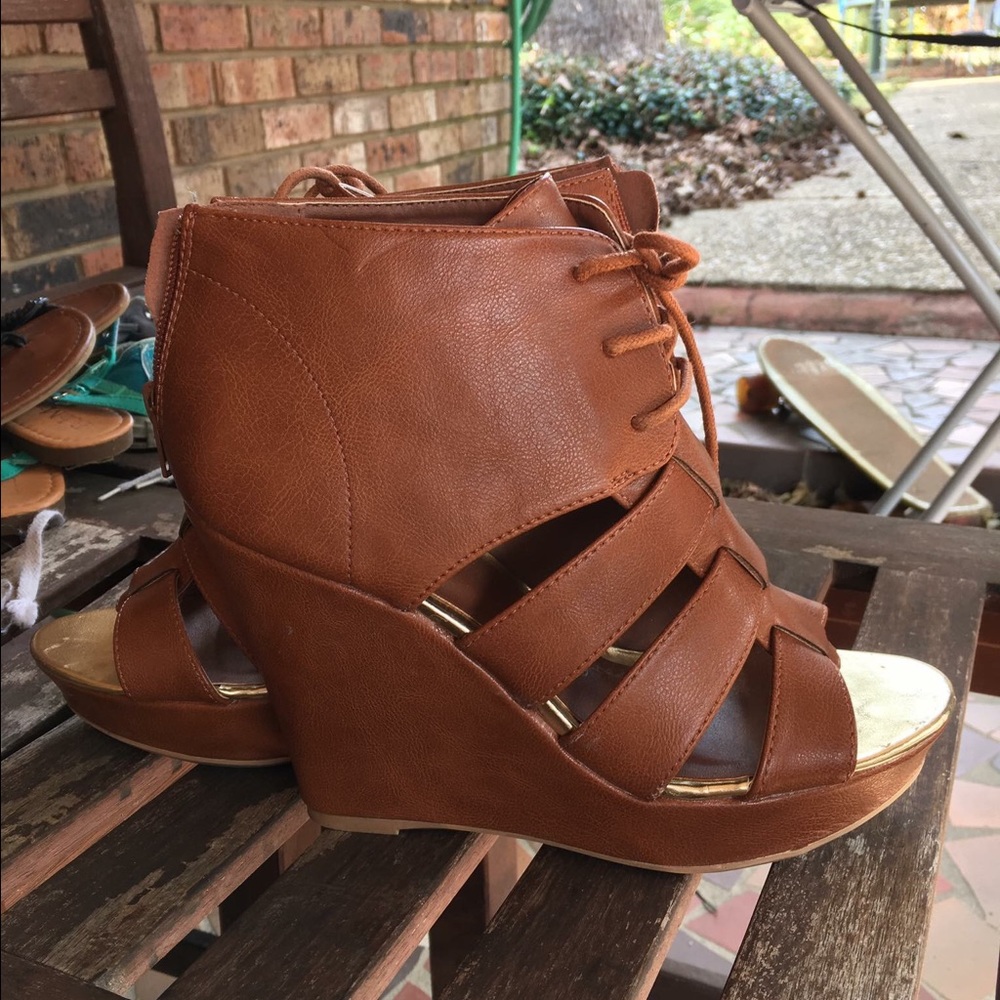 Franchesca's cage wedge sandals