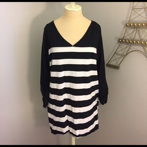Lane Bryant striped cotton modal 3/4 sleeve shirt Lane Bryant striped cotton modal 3/4 sleeve shirt