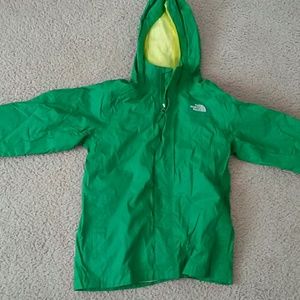 GREEN NORTHFACE RAIN COAT