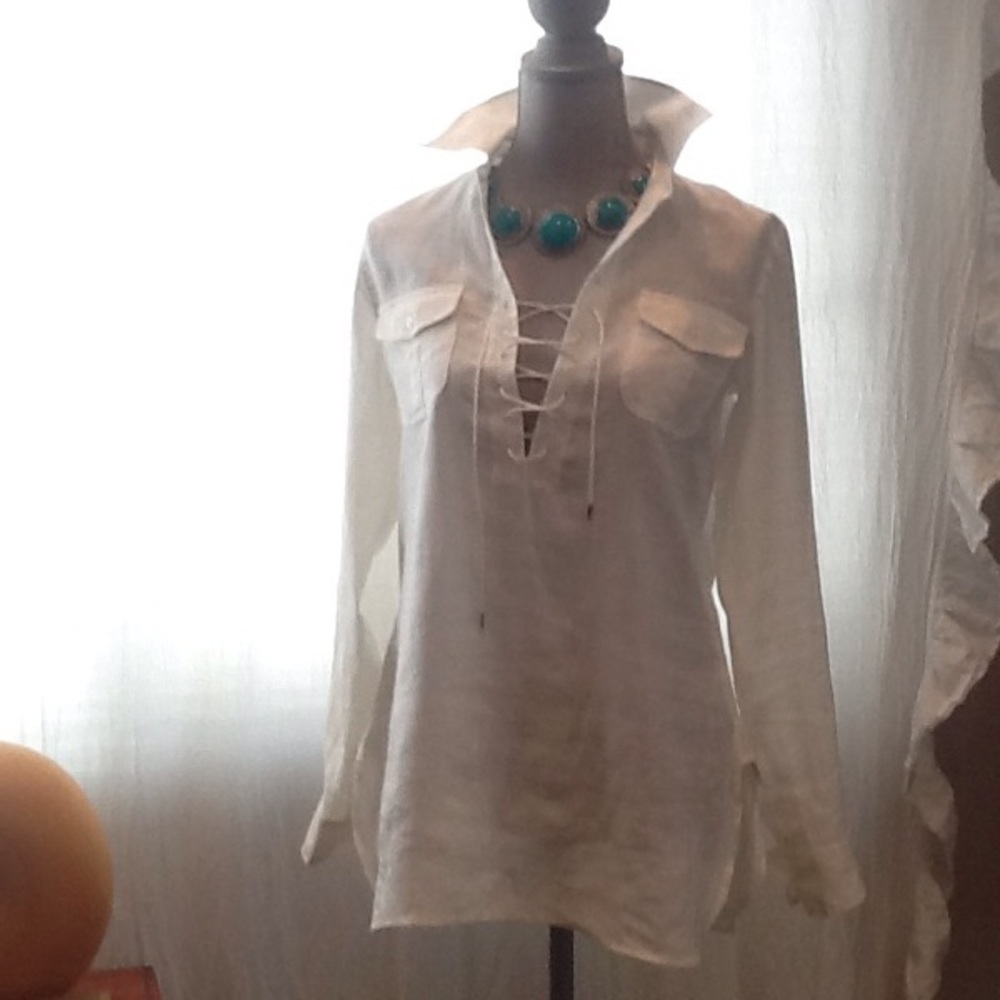 🎉HP🎉Linen Shirt ~ Ralph Lauren 🌾