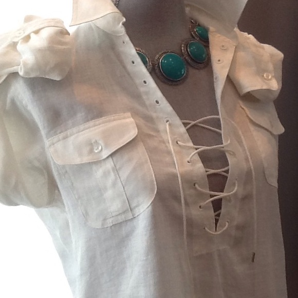 ๐HP๐Linen Shirt ~ Ralph Lauren ๐พ - Picture 2 of 3