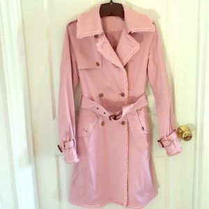 Express pink trench coat