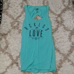 Young & reckless diamond cut out tank