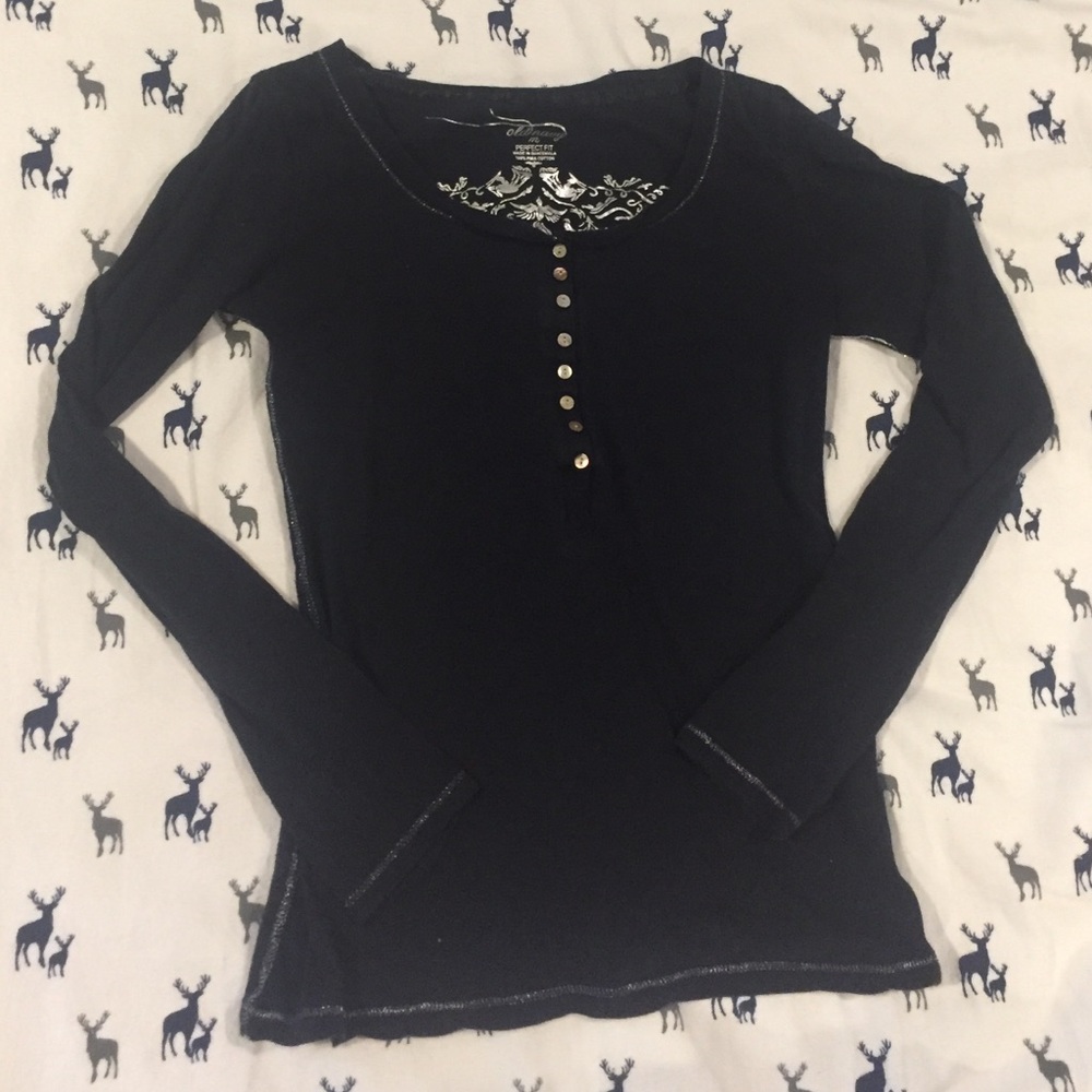 Old navy perfect fit medium black long sleeve top