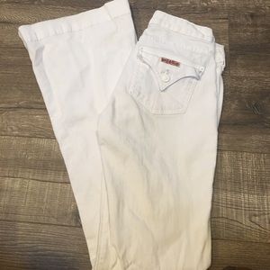 White flare Hudson jeans