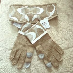 Coach gloves and headband