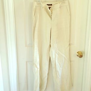 Winter white RL linen pants