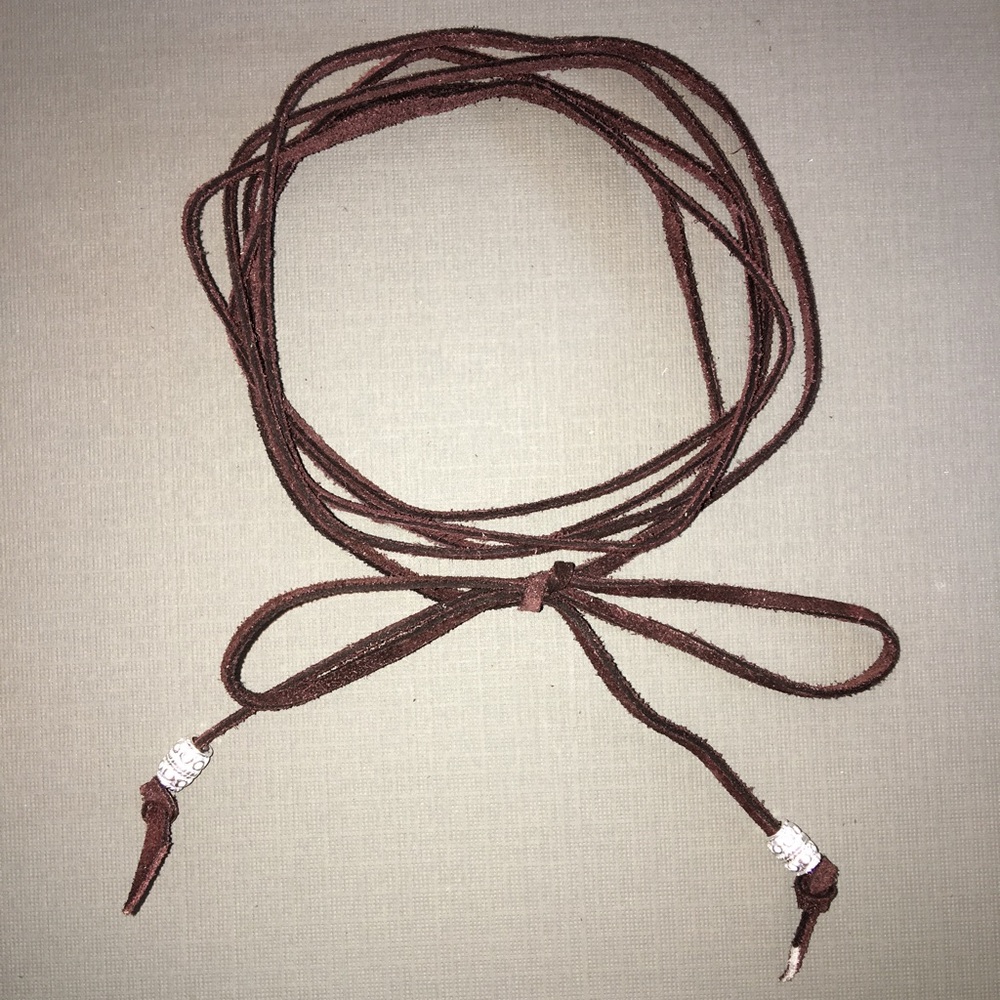 Handmade Brown Suede Bow tie Choker