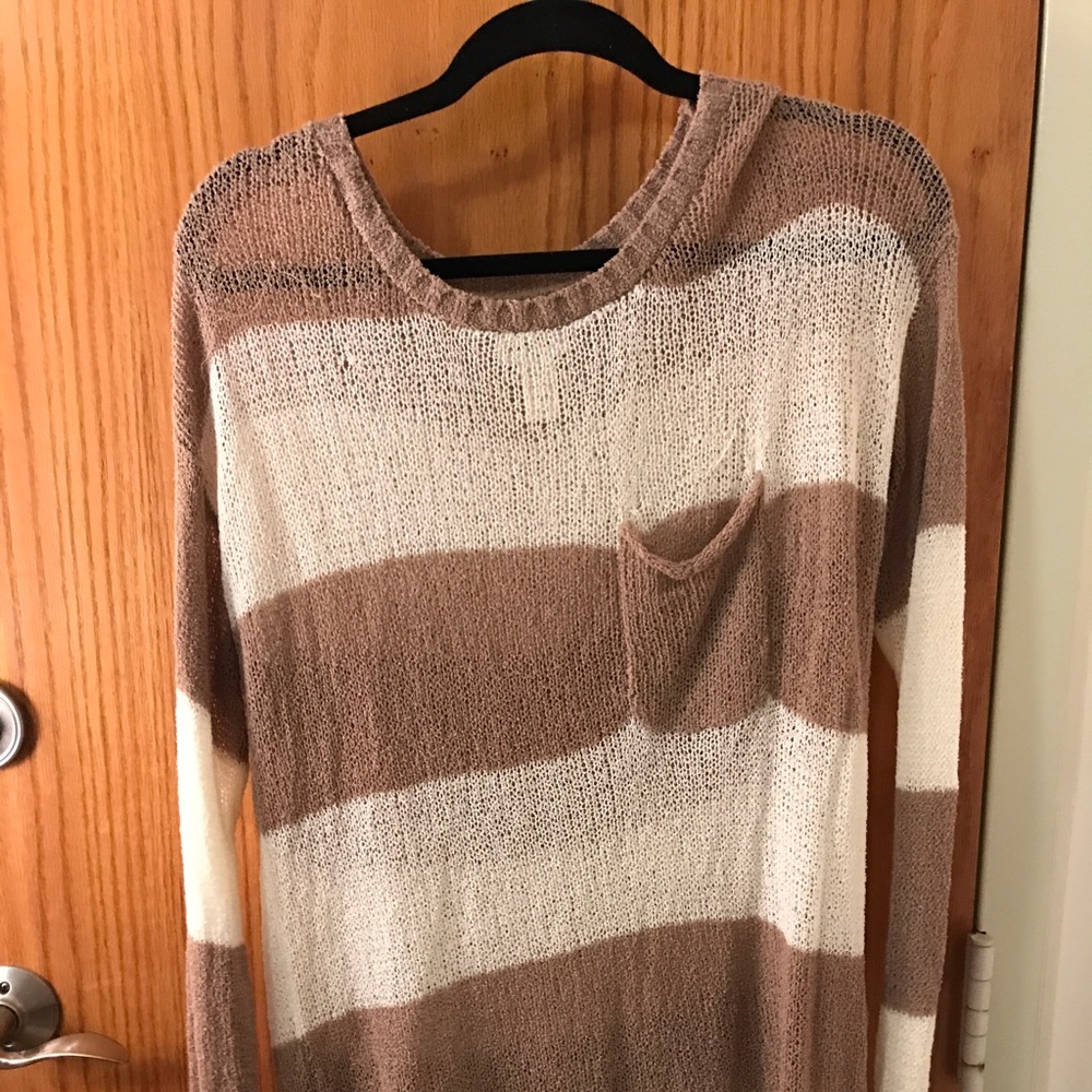 Brown and white Levi sweater