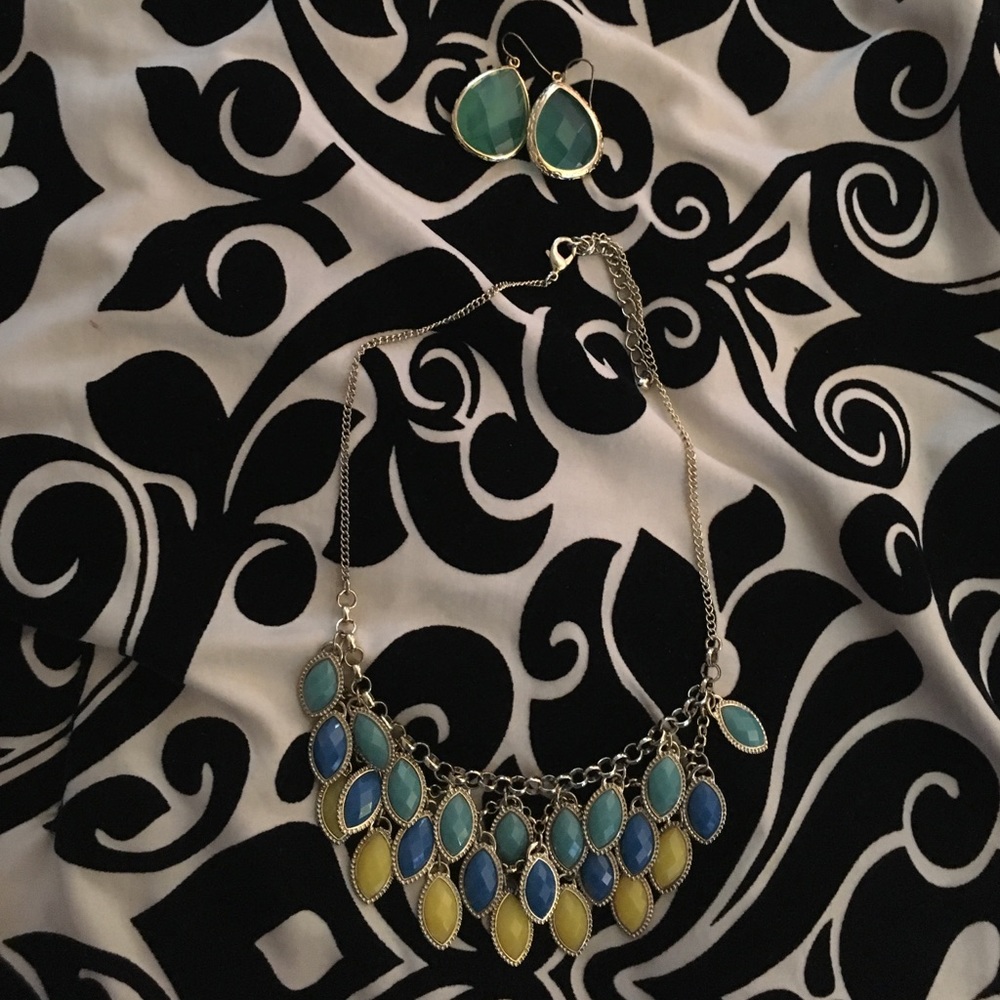Necklace and earrings