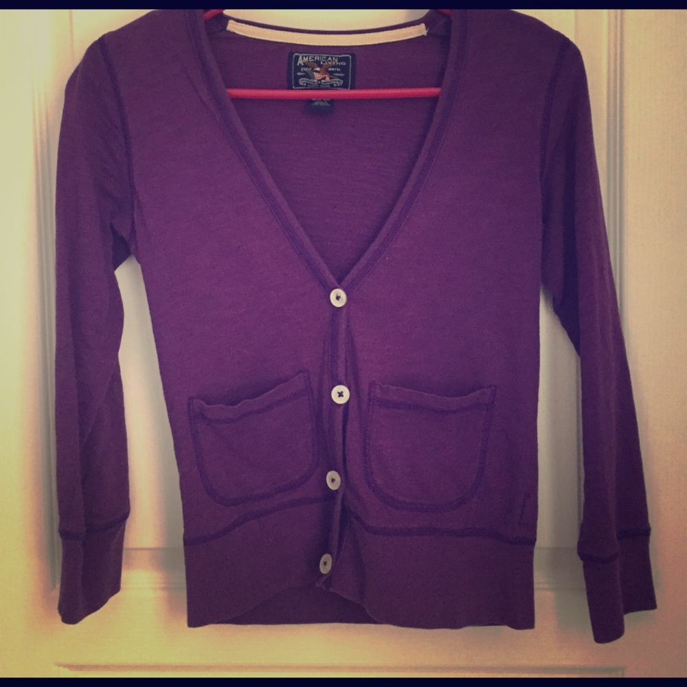 Purple cardigan by American Living, size M