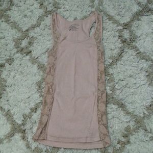 AE lace side racer back tank