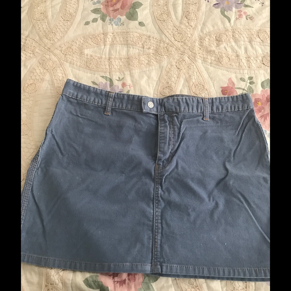 Blue corduroy skirt...GAP