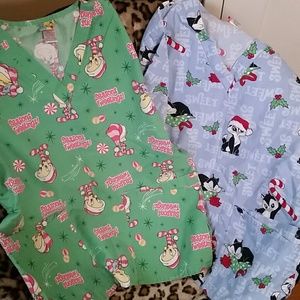 Medical scrub top uniforms