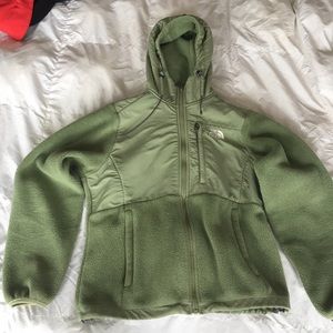 Northface hooded zip up fleece jacket