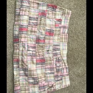 Multi-color, quilt... mini skirt...