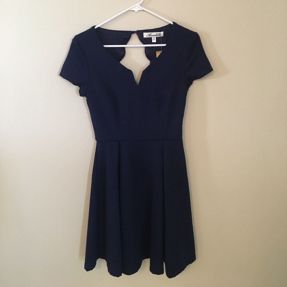 Navy ribbed dress