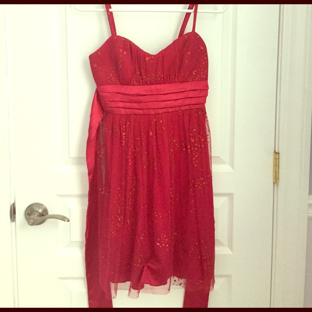 Red sparkly dress size 3