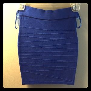Royal blue mini skirt. Size xs.
