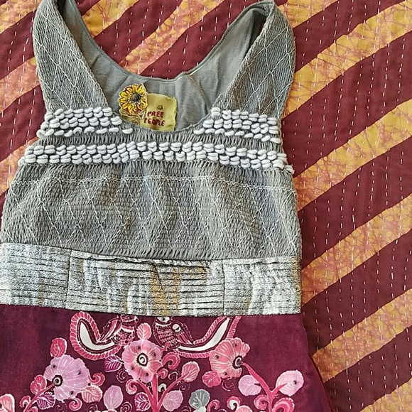 Free People Velvet Racerback Tree Mini Dress 0 - Picture 4 of 6