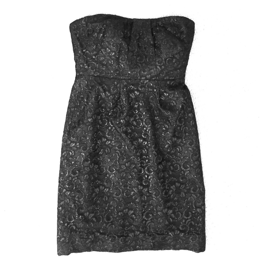 J. Crew metallic lace dress
