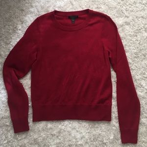 J. Crew deep red sweater
